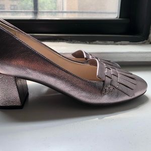Cole Haan Mabel Grand Metallic Leather Pumps 7